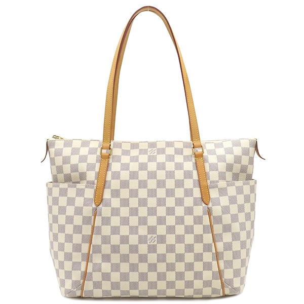 ルイヴィトン LOUIS VUITTON トートバッグ トータリー MM ダミエアズールキャンバス ダミエアズール ゴールド金具 白 N41279 MB2125【中古】