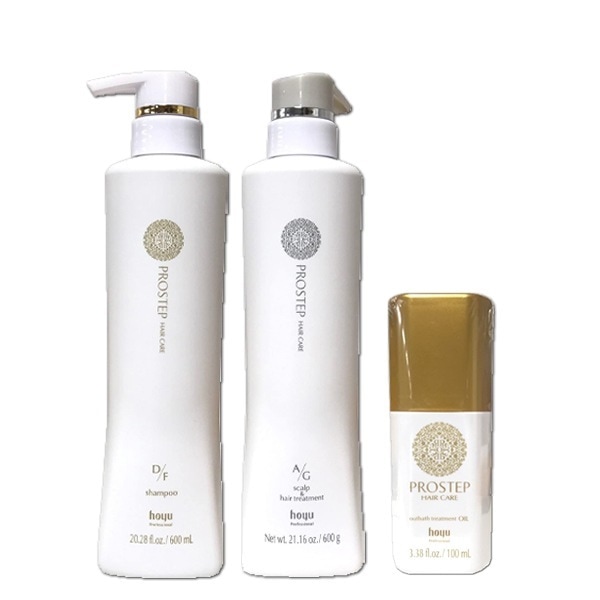 プロステップ ヘアケア シャンプー 600mL + トリートメント 600g + アウトバストリートメント [D／F・A／G・オイル・ミルク] 選べるセット
