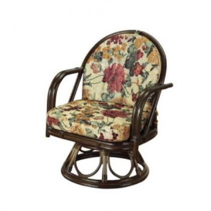 今枝商店 Romantic Rattan 籐回転座椅子 ミドルハイタイプ S543B