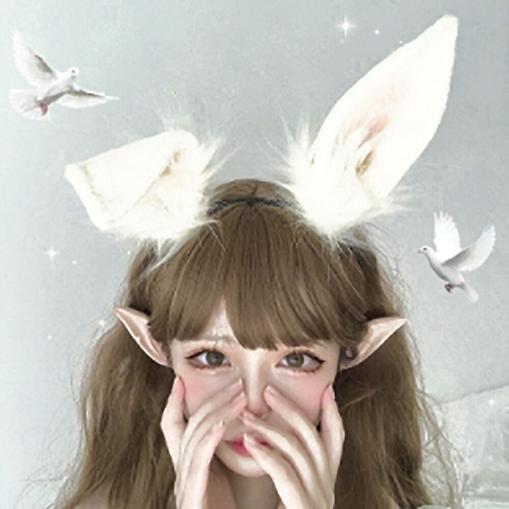 限定カラーコスプレ カチューシャ うさ耳 ヘアアクセサリー ピンク ウサギ 兎 兔 ハロウィン バニー バニーガール 衣装 仮装 うさぎ コスチューム 可愛いコスプレ レディース 大人