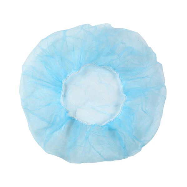 （まとめ） 伊藤忠リーテイルリンク 不織布キャップ ブルー XCB-2 1パック（100枚） [x2セット]