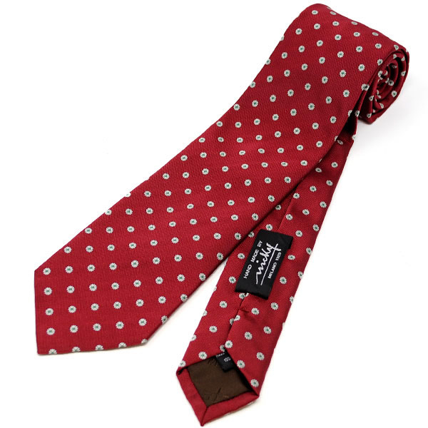 NEON I 4 ネクタイ シルク メンズ レッド
