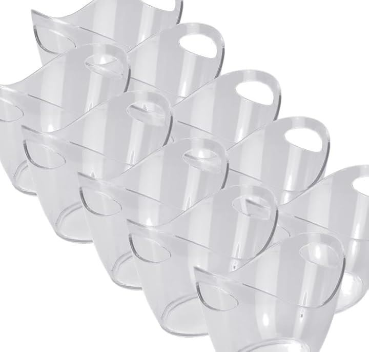 割れにくい 持ち手付き 卓上 ワインクーラー アクリル製 ボトル シャンパン(クリア)