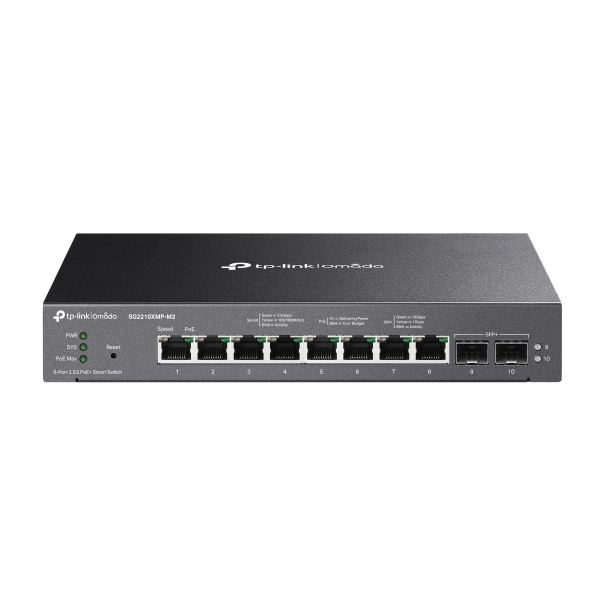SG2210XMP-M2 Omada 2.5GBASE-Tポート×8&10GE SFP+ポート×2 スマートスイッチ (PoE+ポート×8搭載) メーカー直送