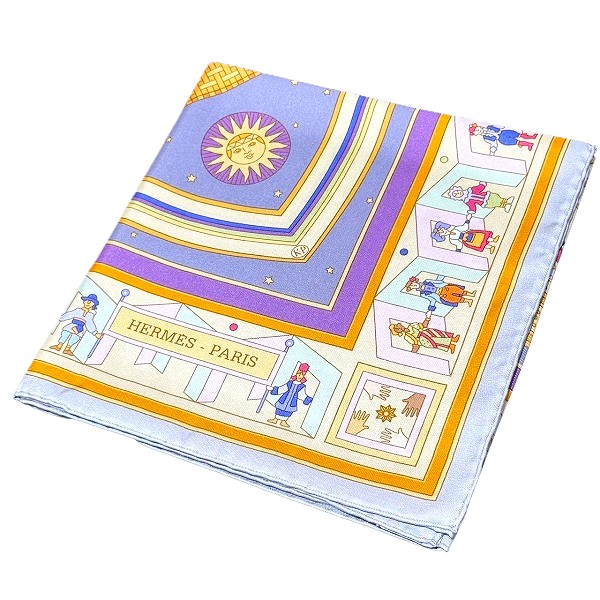 エルメス カレ90 手をさしのべる人形 ブランド小物 スカーフ レディース 【中古】