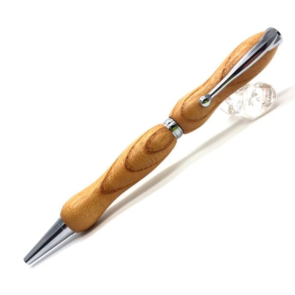 日本製 ハンドメイド ボールペン/文房具 (欅 けやき) クロスタイプ 芯：0.7mm 銘木 文具 オフィス用品 『8Color Wood Pen』