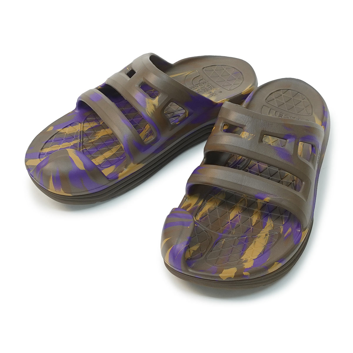 サンダル メンズ レディース リ アクティブ スライド SE UP ユーティリティブラウン×TNFパープル RE-ACTIV SLIDE SE UP