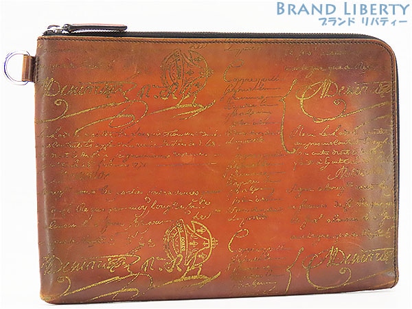 レア美品ベルルッティカリグラフィニノGMドキュメントホルダークラッチバッグセカンドバッグヴェネチアレザー 55,000円