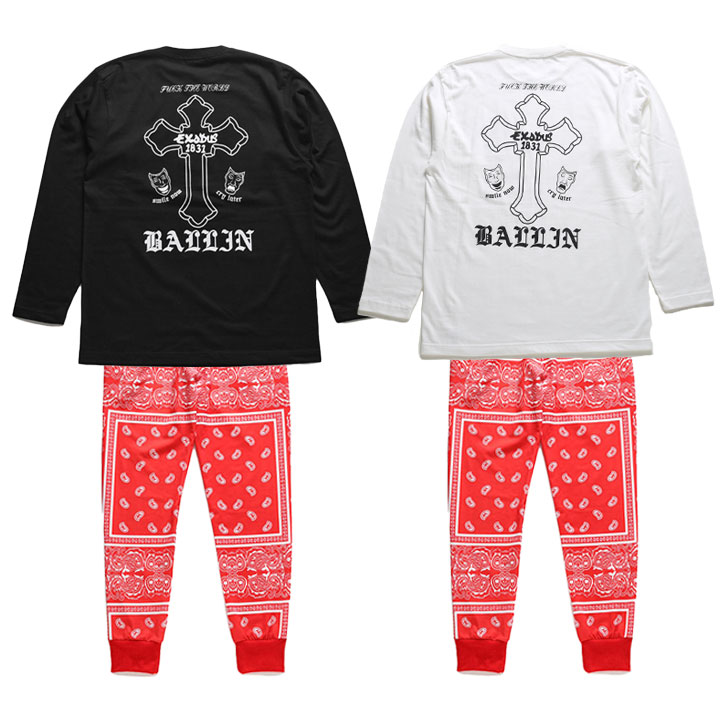 ACE FLAG 上下セット 長袖 ブランド Tシャツ ロンT ロングパンツ メンズ 春秋冬用 白 黒 大きいサイズ エースフラッグ セットアップ ジャージ おしゃれ