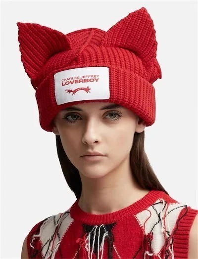 【限定セール】ニット帽 帽子 ほおん 量チャールズジェフリー ラバーボーイ Charles Jeffery Loverboy ラムウールニット帽 レディース ニット ビーニ 秋冬 小顔効果 防寒 冬