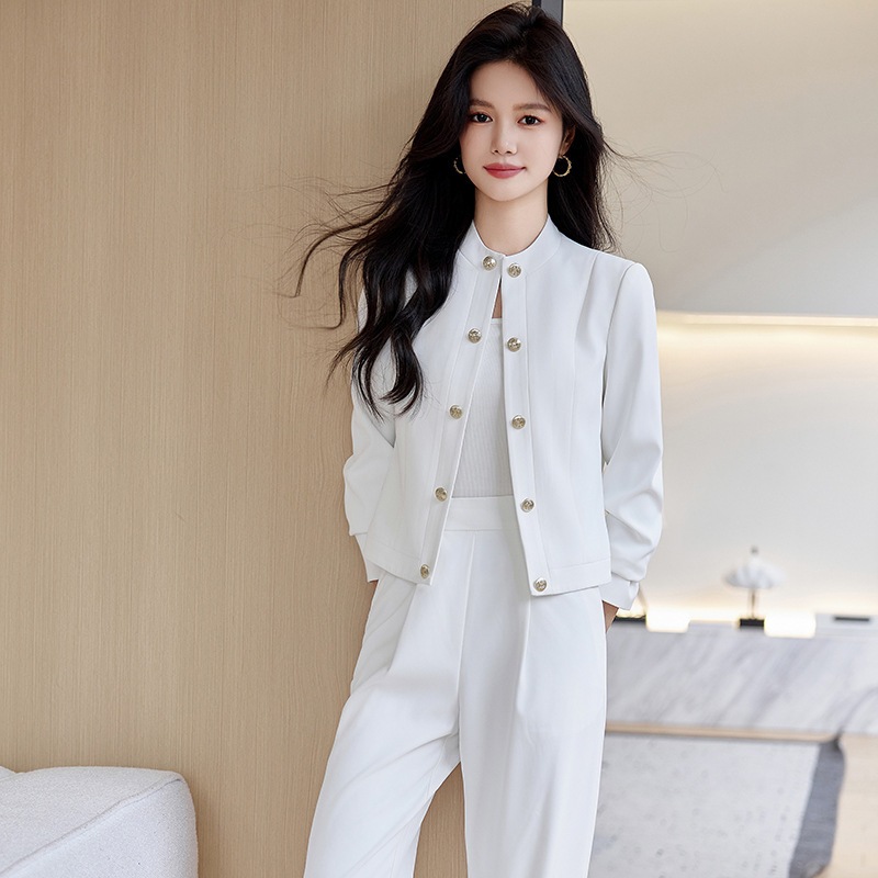 2点セットシャネル風のスーツ春秋 新作 ブレザー スーツ ワイドパンツセット気質 通勤OL