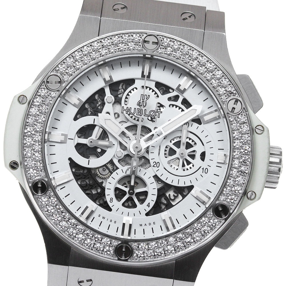 ウブロ HUBLOT 311.SE.2010.RW.1104.JSM12 ビッグバン アエロバン クロノグラフ ダイヤベゼル 自動巻き メンズ 保証書付き_823970【中古】