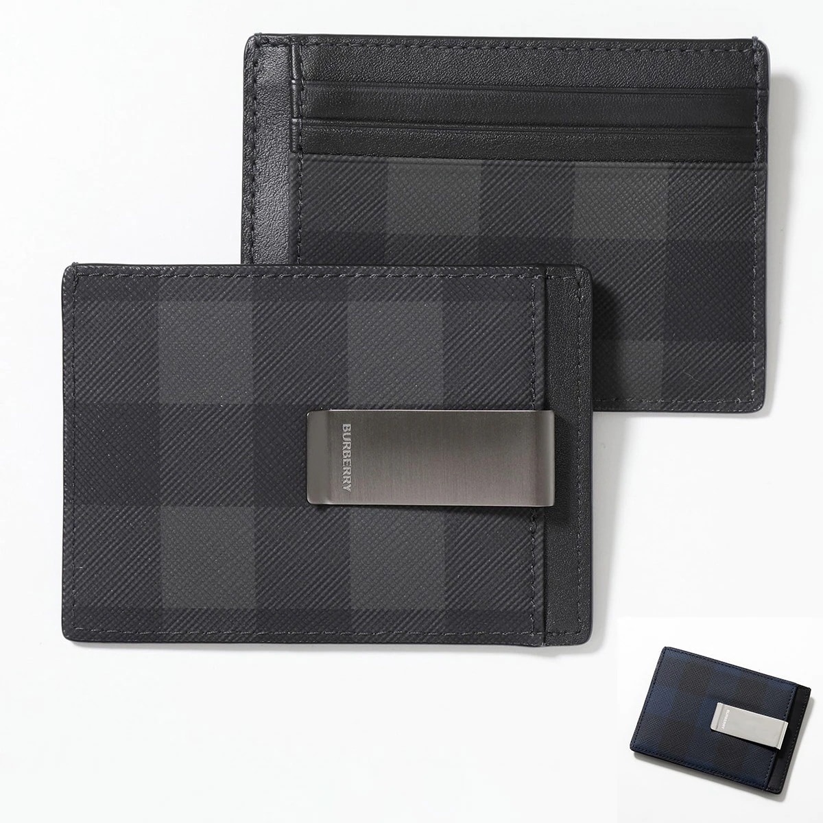 BURBERRY バーバリー カードケース MS CHASE NCE 8056630 8073285 メンズ マネークリップ付き ロゴ チェック柄 パスケース