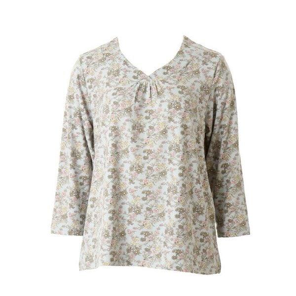 秋と冬に着るのに良い小花柄のトップスホームウェア(VEV3957W)_s