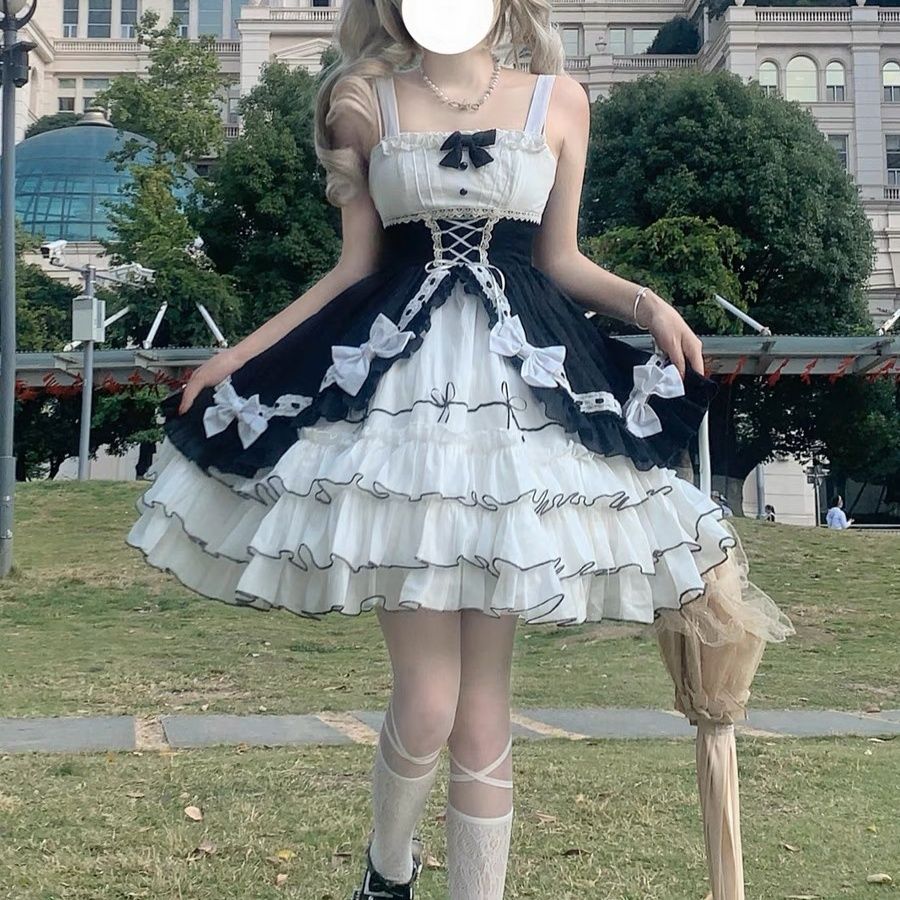 ショート/ロングプリンセスドレスマフィンロリータドッグショートドレスロリータチョッキ