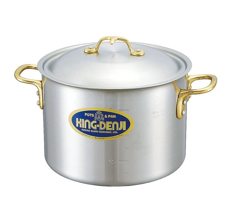 中尾アルミ製作所 キングデンジ 半寸胴鍋 21cm（5.0L）