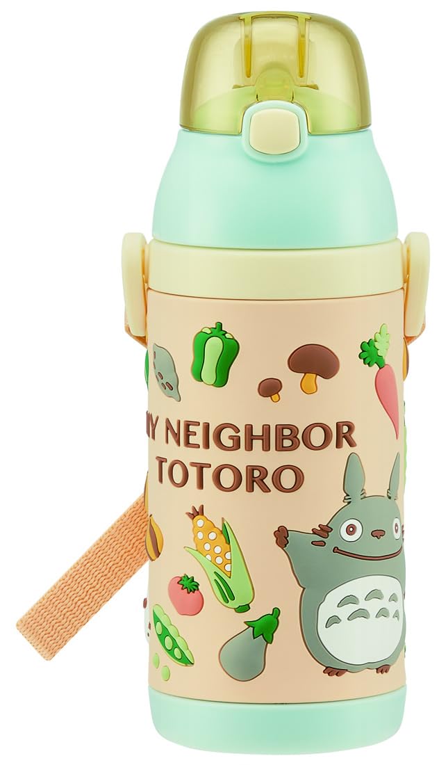 スケーター(Skater) ステンレス 子供用 水筒 380ml ストロー飲み 3D となりのトトロ やさい色 ジブリ SSPV4