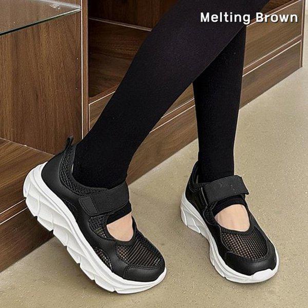 女性メリージェーンシューズ メッシュ運動靴 RM82