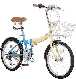 ALTAGE アルテージ 折りたたみ自転車 20インチ シマノ製6段変速 前かご LEDライト ワイヤー錠 付属 AFB-001