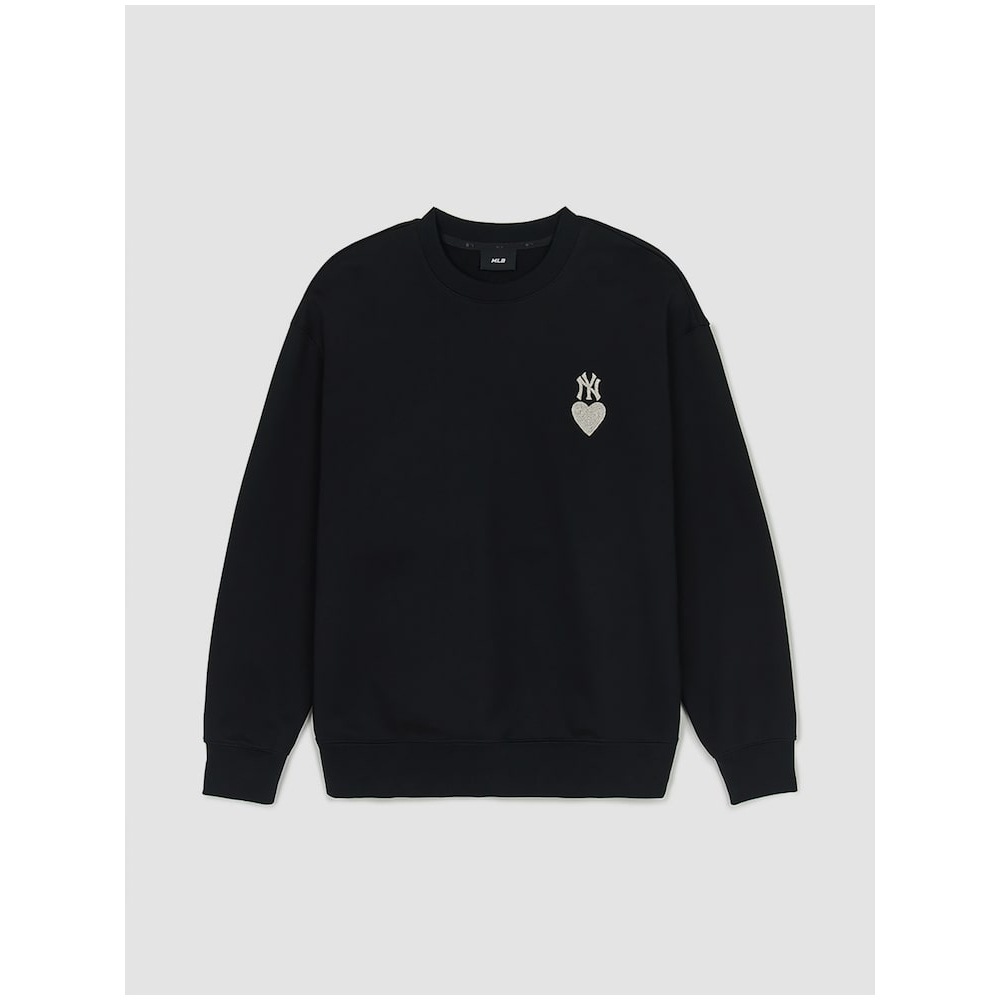 MLB ハートオーバーフィットスウェットシャツ NY (ブラック) QHHC3AMTH9144-50BKS