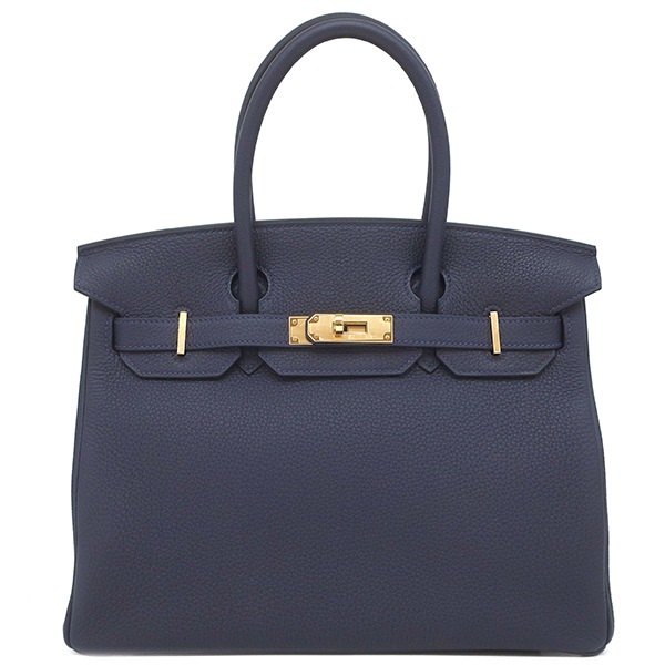 エルメス HERMES ハンドバッグ バーキン30 トゴ ブルーニュイ ゴールド金具 紺 Z刻印 【箱】【中古】
