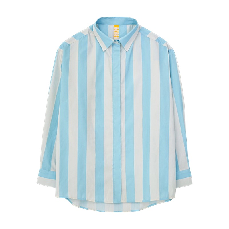 DRP オールラウンドウェアシャツ TWIN STRIPE SKY パジャマ パジャマシャツ ルームウェア 公式正規品 ギフト付き 可愛い 韓国ファッション