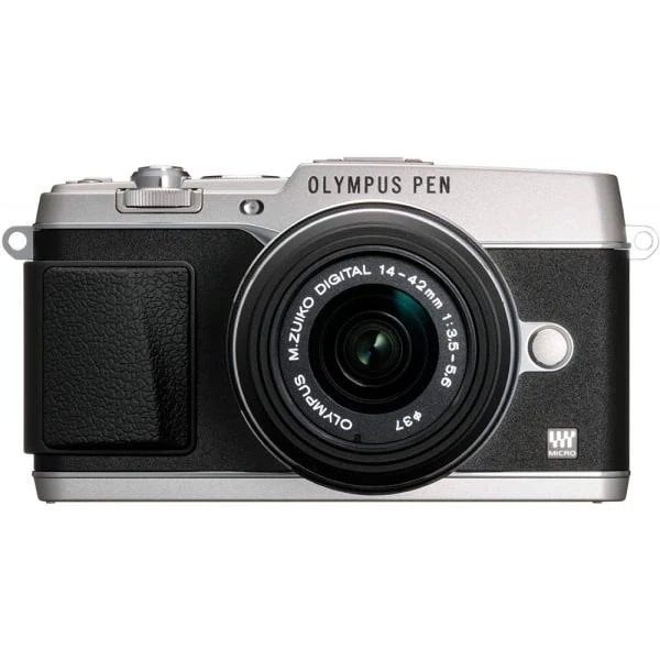 【中古】オリンパス OLYMPUS E-P5 14-42mm レンズキット シルバー E-P5 14-42mm LKIT SLV SDカード付き