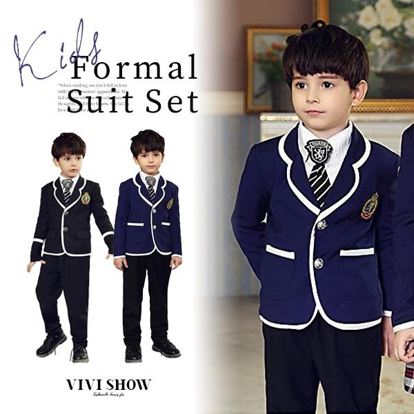 【SNS大人気】おしゃれ 子供服 フォーマル 卒業式 入学式 男の子 4点セット