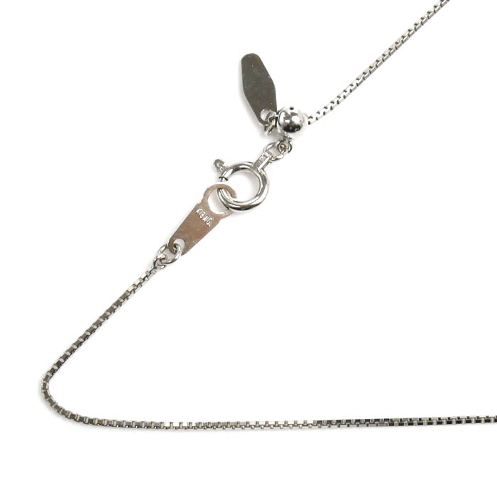 K18WG ホワイトゴールド ネックレス ベネチアン 2.0g -45cm フリーチェーン レディース 中古