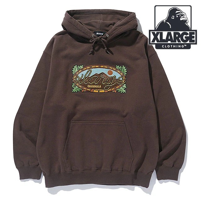 ロープロゴ フーデッド スウェットシャツ [101244012006] メンズ x-large エックスラージ トップス プルオーバー フーディー BROWN