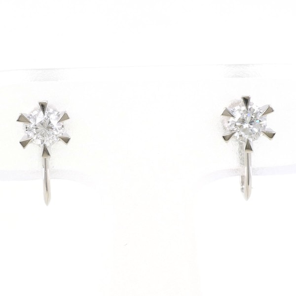 PT900 プラチナ イヤリング ダイヤ 0.22 0.24 鑑定書 ジュエリー 中古
