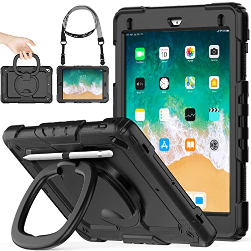 SEYMAC stock iPad 無印 第6世代/第5世代 9.7インチ(2018/2017) / Air2 / Pro 9.7 ケース リングハンドル耐衝撃ケース ペン収納 ショルダーストラップ 5,681円