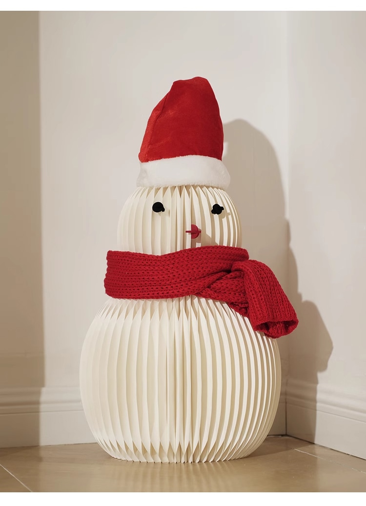【クーポン利用で15%OFF】 CAGUUU クリスマスオブジェスノーマン クリスマスアイテム　雪だるまデコレーション 折り畳み可能クリスマスオブジェ おしゃれな雪だるま装飾品 クリスマス装飾