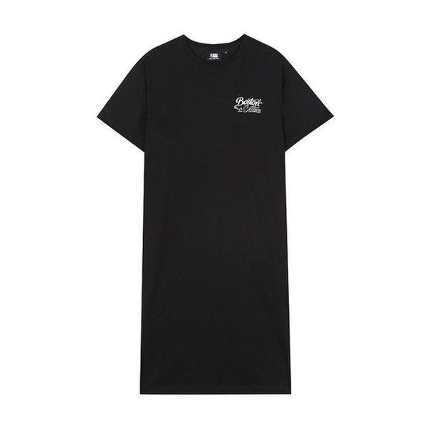 BOS 女性レタリングロングワンピース(N252TO721P) BLAC_K (P003765451)
