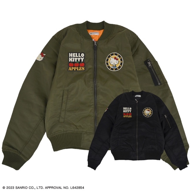 ハローキティ MA-1 ワッペン刺繍 アウター ジャケット 春秋冬 サンリオキャラクターズ 6,257円