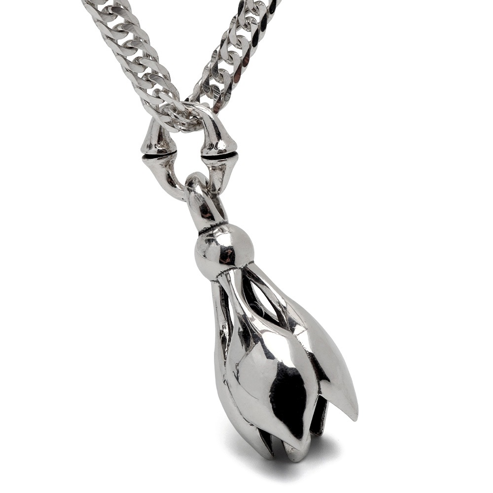 シルバー925 音色がきれいな フラワーベルネックレス [ns261-ns225]