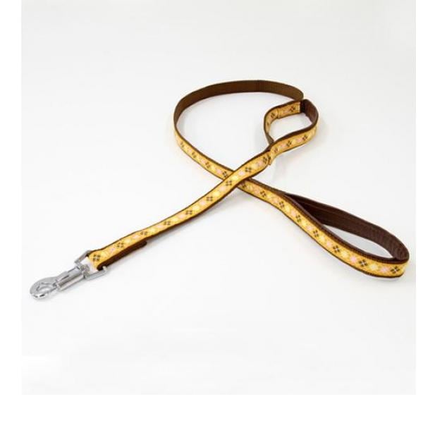 ペティオ アドメイト アーガイルリード M 中型犬用引き紐 オレンジ 1.2m (A57140)