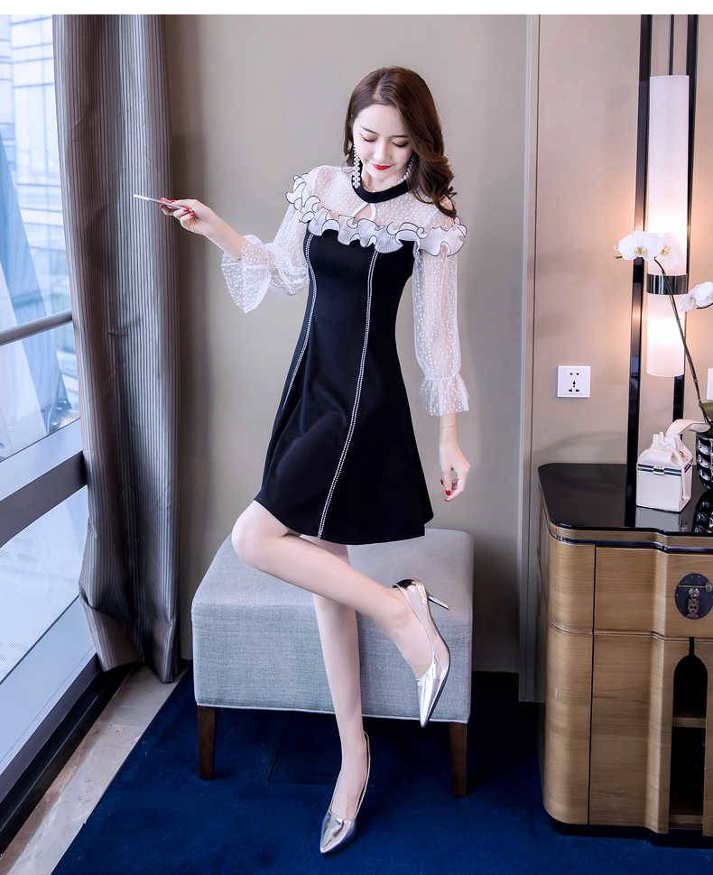 レディース ドレス レース スカート おしゃれ 着痩せ ハイウエスト きれいめ コーデ 大人 可愛い 着回し お出かけ デート パーティー 女子会 イベント 透け感 二次会 ラウンドネック フリル