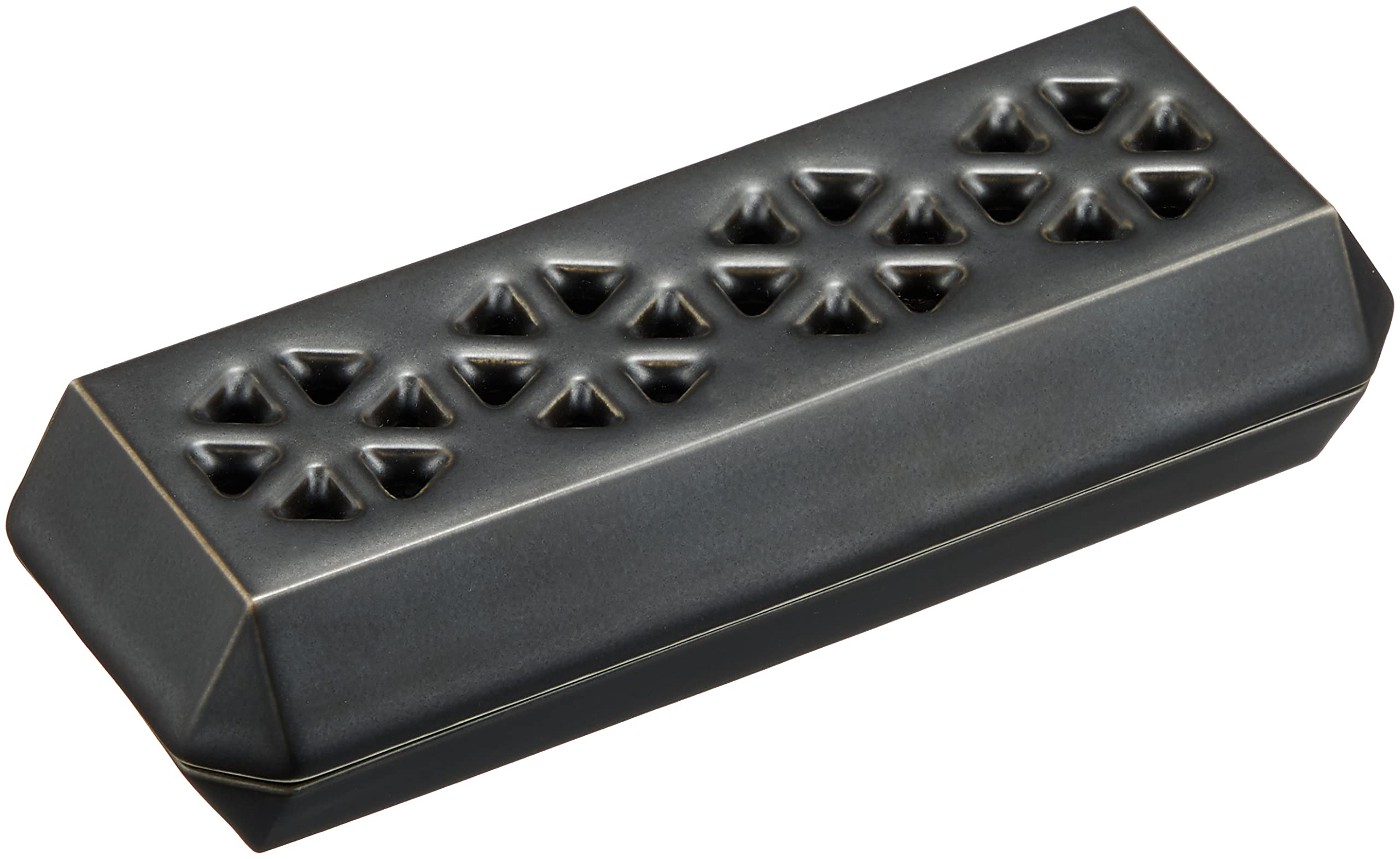 サンメニー 寝かせる 線香皿 本格 有田焼 お手入れ 簡単 日本製 インテリアに馴染む おしゃれ お 香 線香 焼香 インセンス 仏具 現代仏壇 お仏壇 清流 小 黒 マット お供え お焼香 線香立て