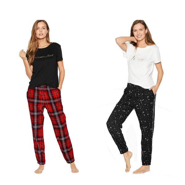 VICTORIA S SECRET パジャマセット Cotton & Flannel Long PJ Set 411552
