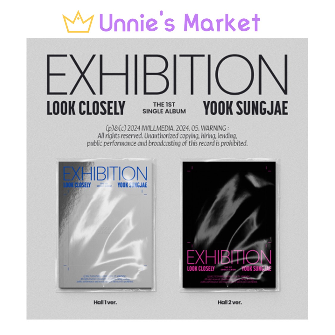 [SET] YOOK SUNGJAE(BTOB) - EXHIBITION : Look Closely (Hall1 ver. / Hall2 ver.)
