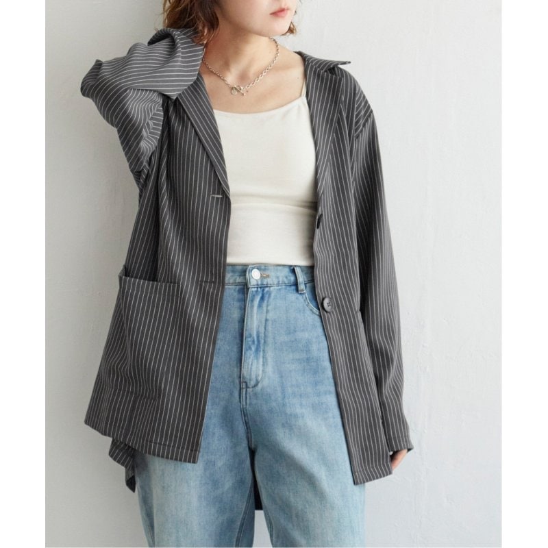 ストライプテーラージャケット