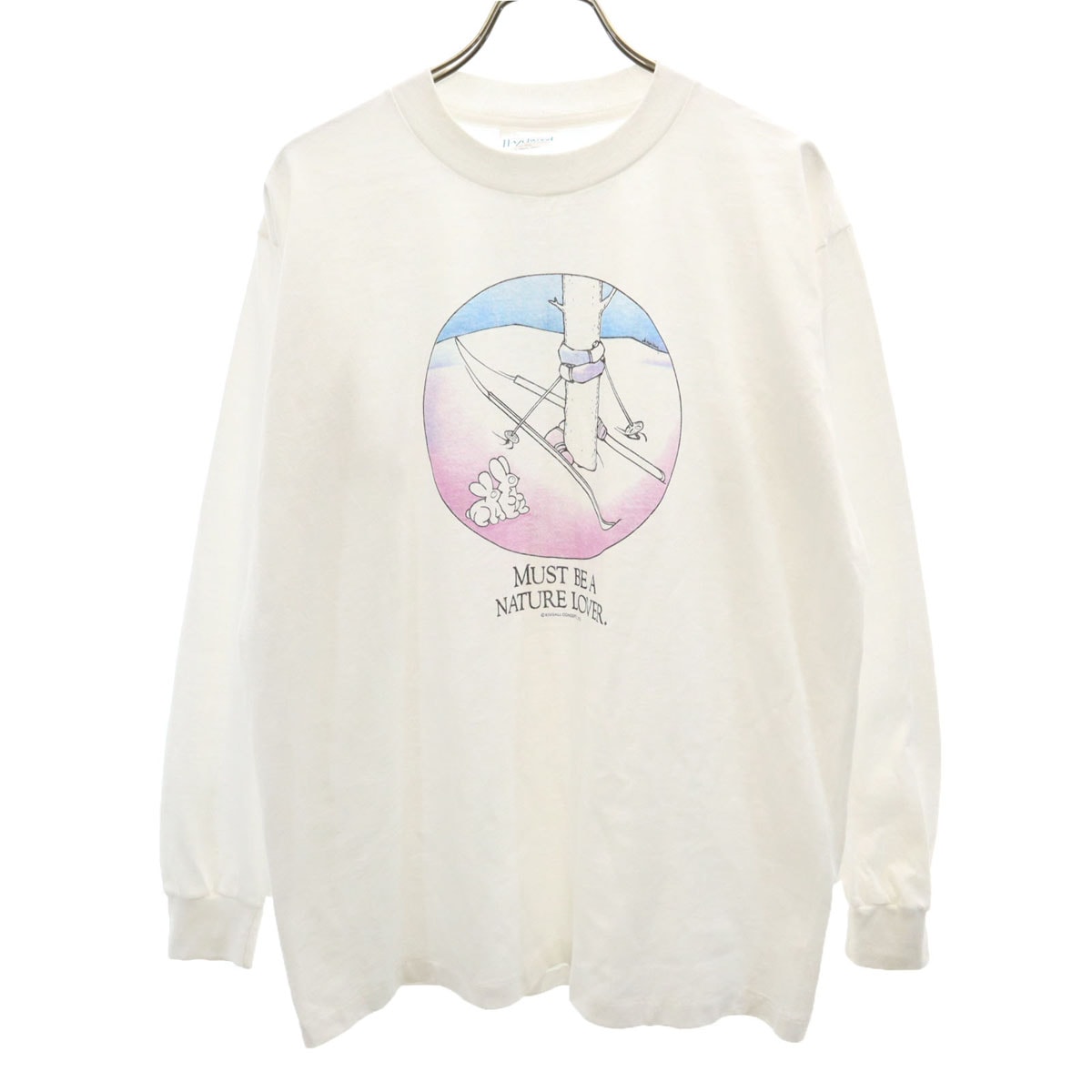 HAZELWOOD 90s オールド 長袖 Tシャツ L ホワイト メンズ 古着