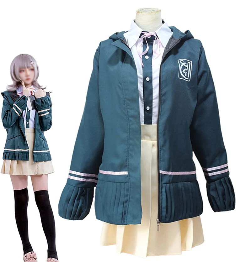 【早割り】【即納】今だけの特別価.格!コスプレ ハロウィン コスチューム ななみちあき 絶望学園 スーパーダンガンロンパ コスプレ衣装 七海千秋 イベント用品