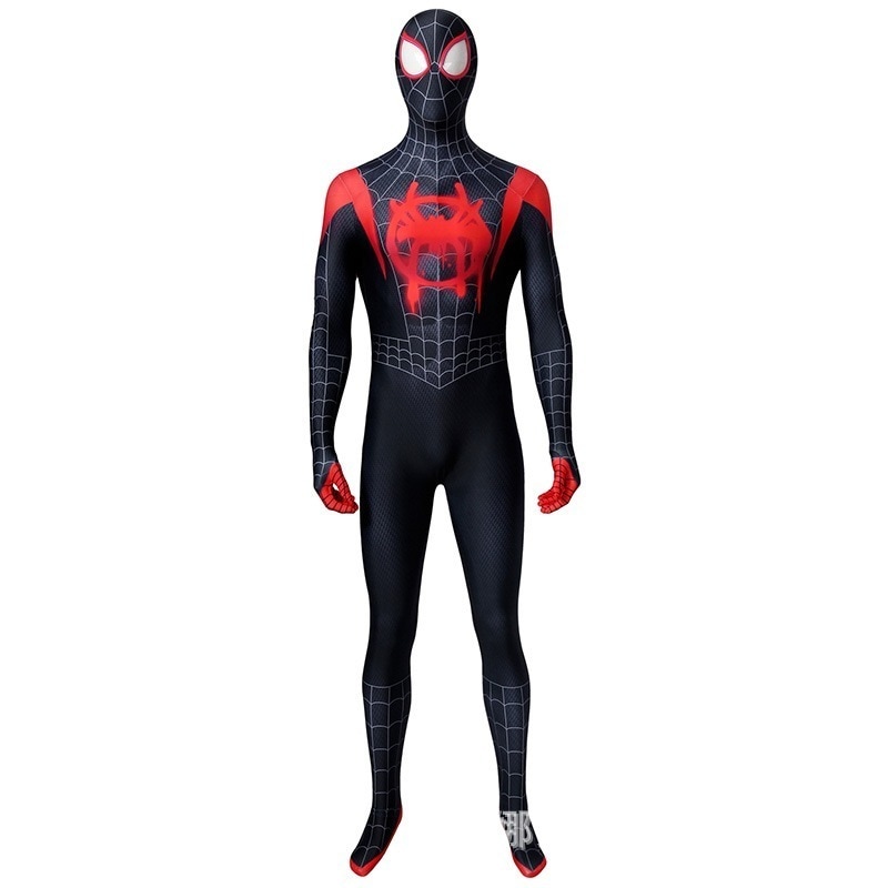 スパイダーマン スパイダーバース マイルズ モラレス スパイダーマン 大人用 タイツ J19007ab