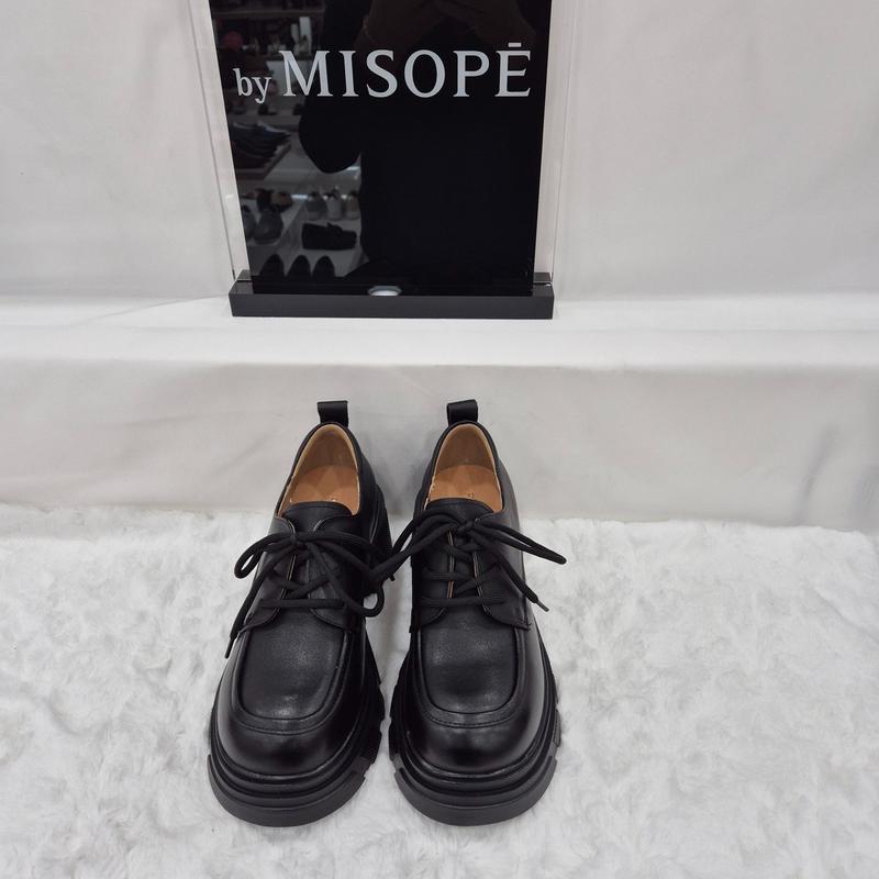 By 女性 ベーシック チャンキーソール ダービーシューズ 112HT439SZ011 BLACK 3 JJ
