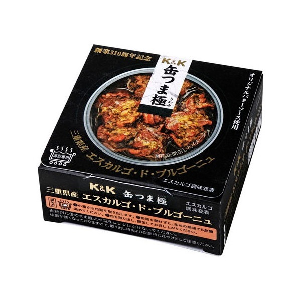 K&K 缶つま極 三重県産エスカルゴドブルゴーニュ 75g x 12 メーカー直送