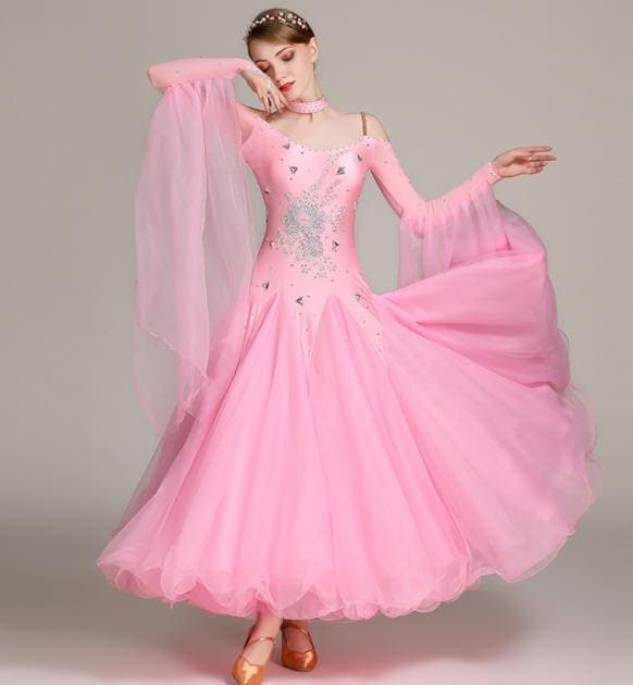 2色豪華レディースモダンドレス　送料無料　スパンコールキラキラ社交ダンス衣装　ラテンドレス　ワルツドレス　インターナショナルダンスドレス　スタンダード ソシアル競技着　練習着　レッスン着 8,918円