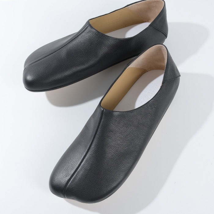 MM6 エムエムシックス シューズ アナトミックバブーシュ SH1WZ0001 P6397 メンズ ブラック カーフレザー スリッポン アナトミック おすすめ プレゼント