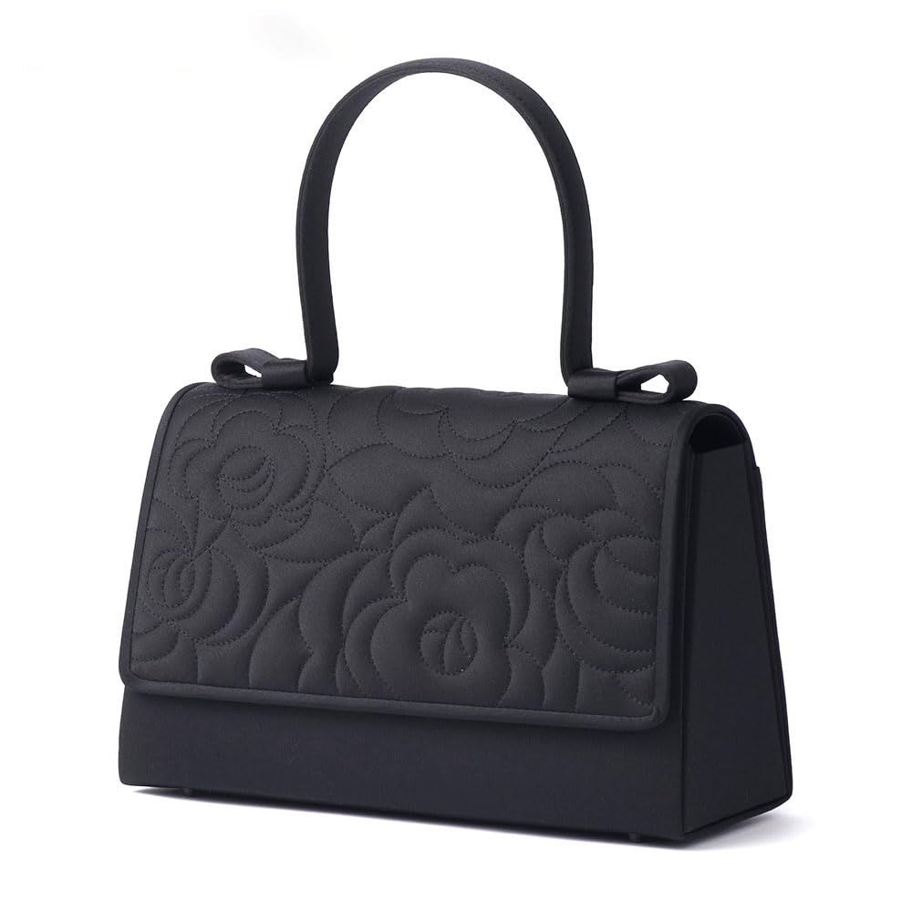 [パリスパートナー] ブラックフォーマルバッグ 巾着 袱紗 サブバッグ付き 4点セット：レディース バッグ 黒 冠婚葬祭 喪服 礼服 弔事 葬儀 葬式 法事 結婚式 入学式 卒業式 入園式 卒園式 H